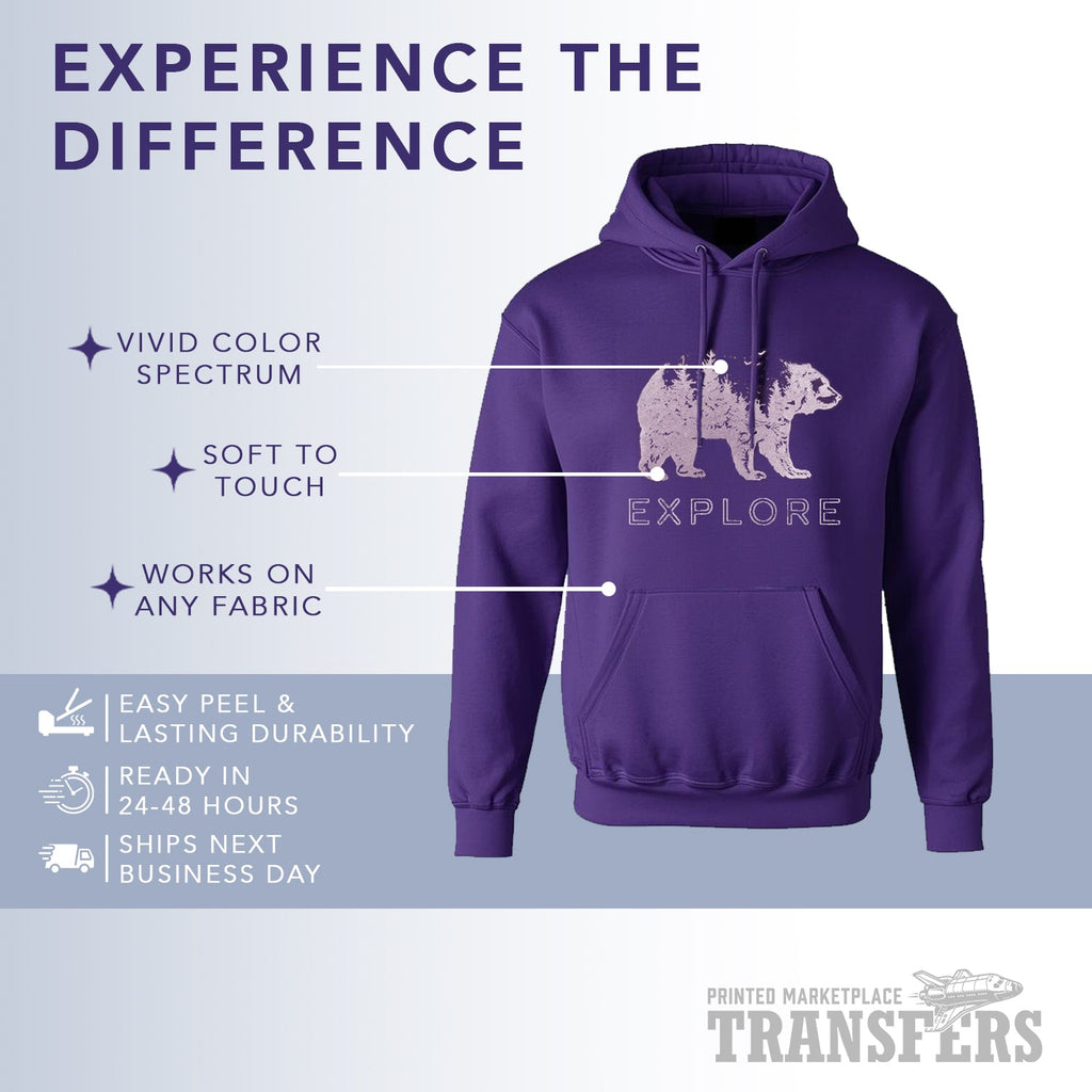 Glitter DTF Transfers | Custom Glitter DTF Gang Sheet | Printed Marketplace Transfers
