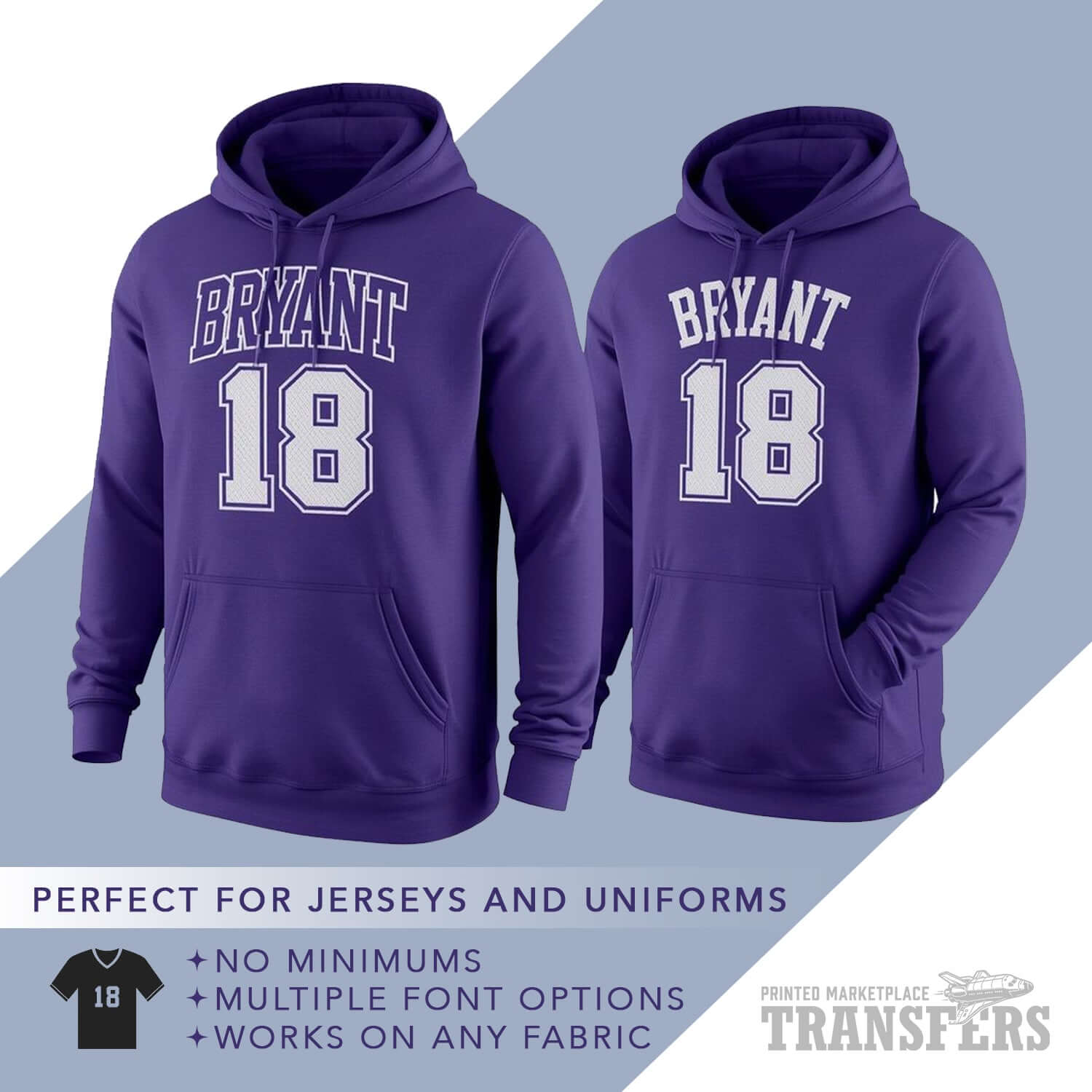 Names and Numbers | Premium DTF Transfers | Printed Marketplace