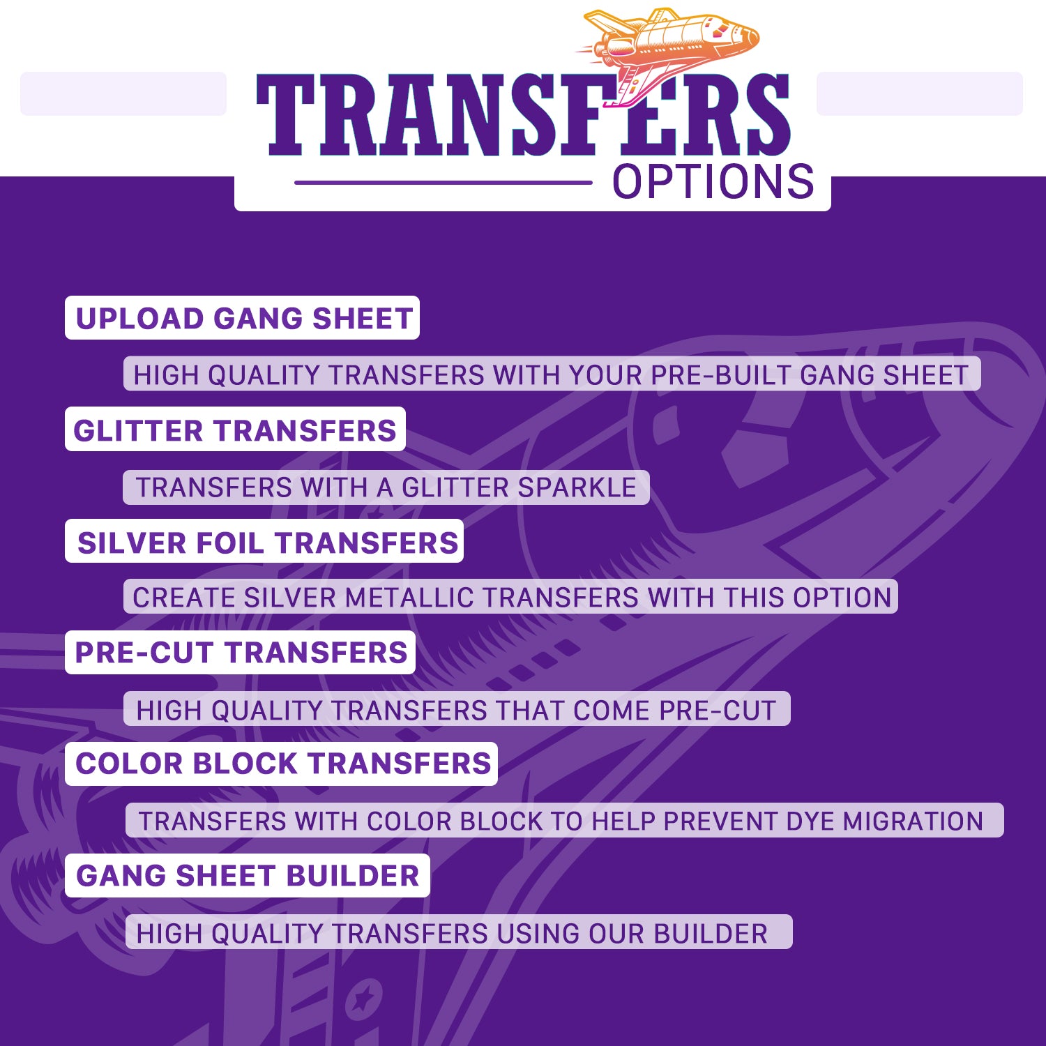 Glitter DTF Transfers | Custom Glitter DTF Gang Sheet | Printed Marketplace Transfers